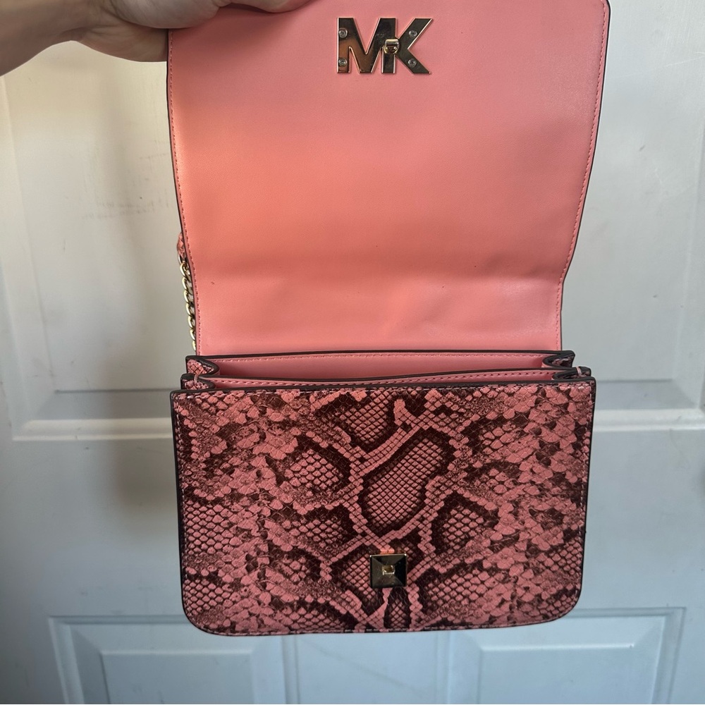 Michael Kors Turnlock Small Snake Python Embossed… - image 5